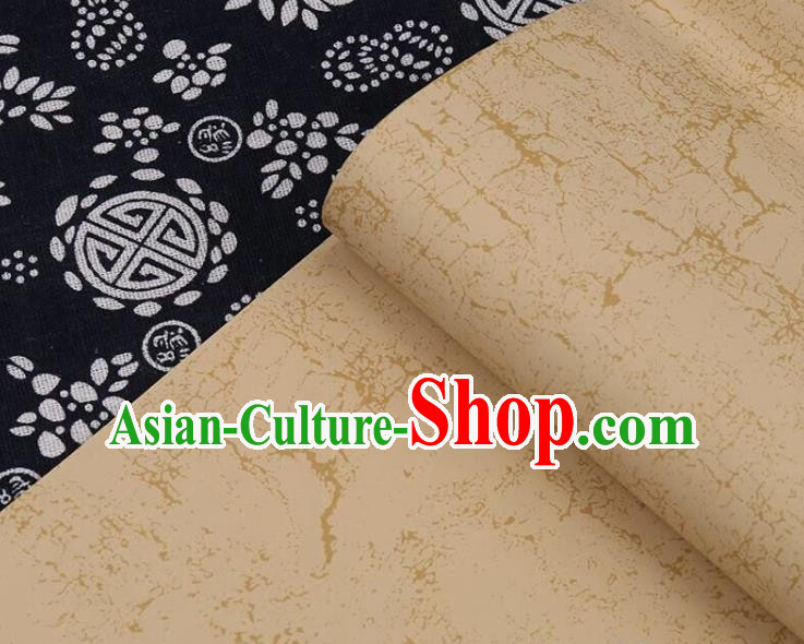 Traditional Chinese Ice Cracks Pattern Calligraphy Flaxen Paper Handmade The Four Treasures of Study Writing Batik Art Paper