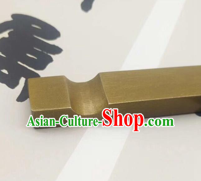 Chinese Traditional Paper Weight Handmade The Four Treasures of Study Calligraphy Brass Handwriting Supplies