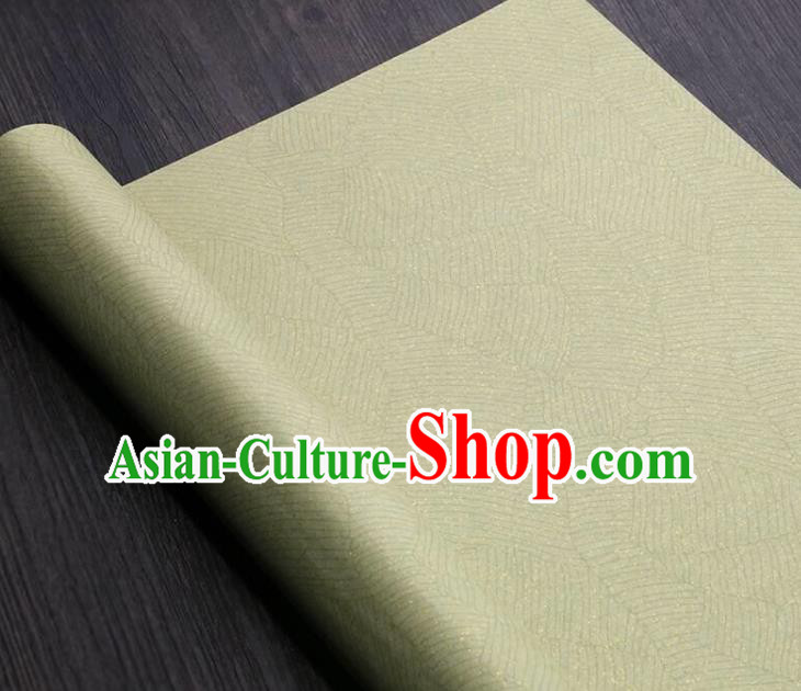 Traditional Chinese Pattern Light Green Calligraphy Paper Handmade The Four Treasures of Study Writing Batik Art Paper