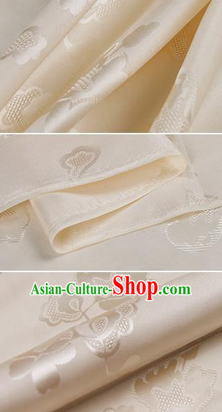Chinese Classical Pattern Design Champagne Silk Fabric Asian Traditional Hanfu Mulberry Silk Material