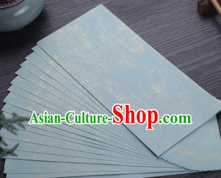 Traditional Chinese Blue Letter Paper Handmade The Four Treasures of Study Writing Batik Art Paper