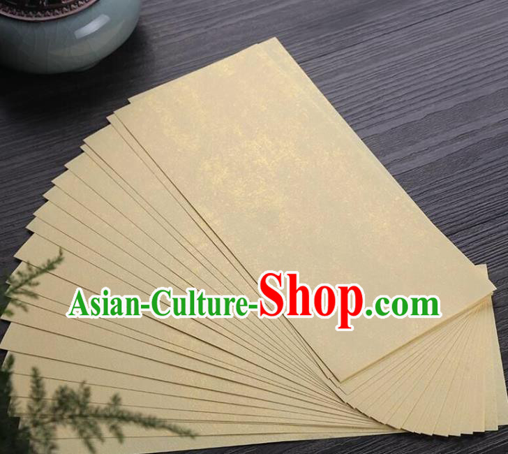 Traditional Chinese Flaxen Letter Paper Handmade The Four Treasures of Study Writing Batik Art Paper