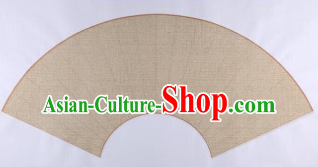 Traditional Chinese Flaxen Sector Paper Handmade The Four Treasures of Study Writing Fan Art Paper
