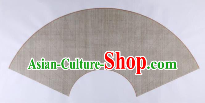 Traditional Chinese Grey Sector Paper Handmade The Four Treasures of Study Writing Fan Art Paper