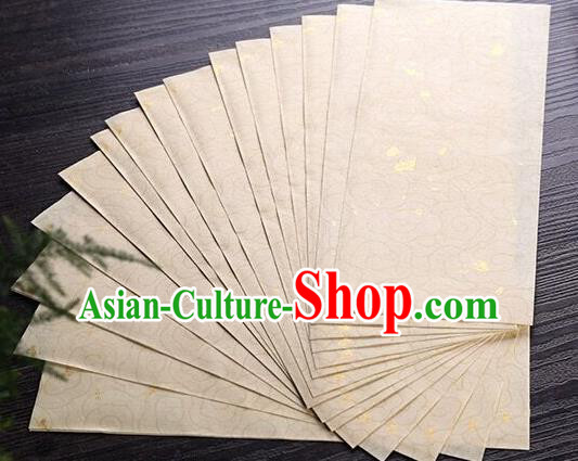 Traditional Chinese Cloud Pattern Beige Xuan Paper Handmade The Four Treasures of Study Writing Art Paper