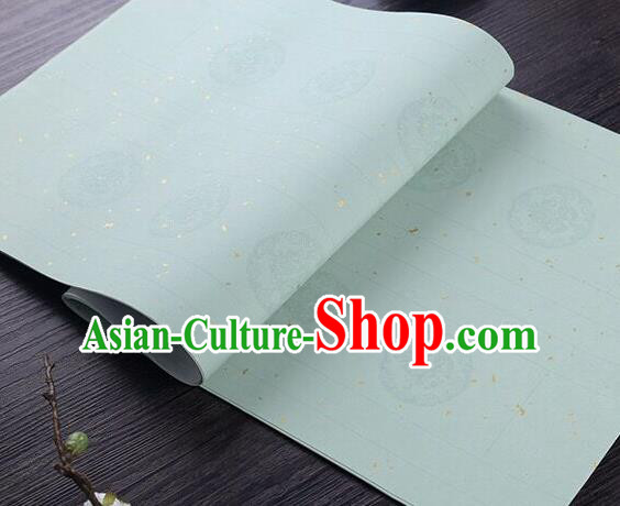 Chinese Traditional Spring Festival Couplets Calligraphy Light Green Batik Paper Handmade Couplet Writing Art Paper