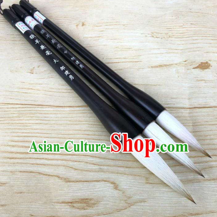 Traditional Chinese Calligraphy Black Goat Hair Brush Handmade The Four Treasures of Study Writing Brush Pen