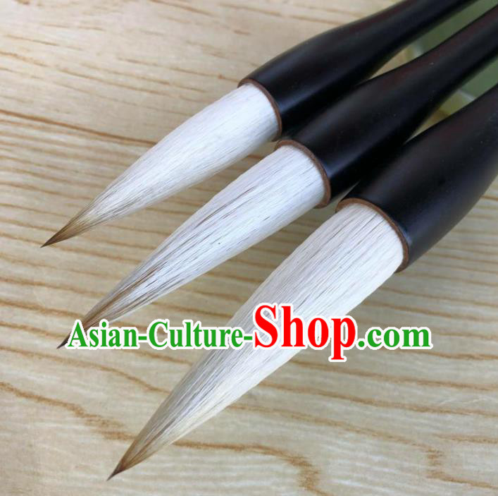 Traditional Chinese Calligraphy Black Goat Hair Brush Handmade The Four Treasures of Study Writing Brush Pen