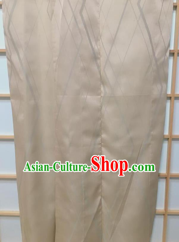 Japanese Traditional Light Grey Furisode Kimono Japan Yukata Dress Costume for Women