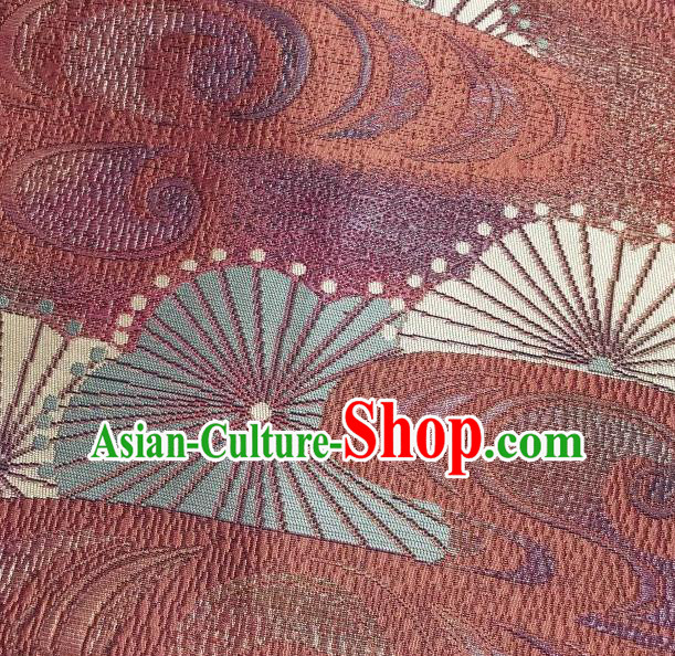 Japanese Traditional Pattern Rust Red Waistband Japan Kimono Yukata Belt for Women