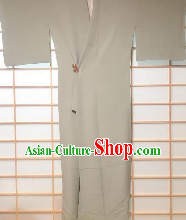 Traditional Japanese Classical Pattern Grey Orthodox Kimono Japan Yukata Costume for Men