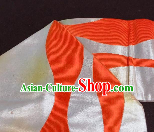 Japanese Nagoya Traditional Argent Brocade Waistband Japan Kimono Yukata Belt for Women
