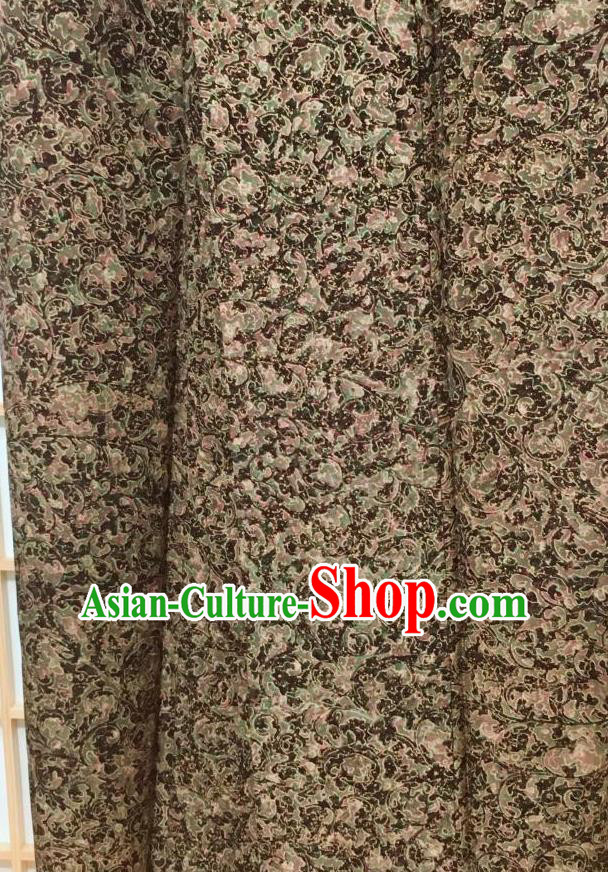 Japanese Classical Pattern Brown Kimono Japan Traditional Yukata Dress Costume for Women