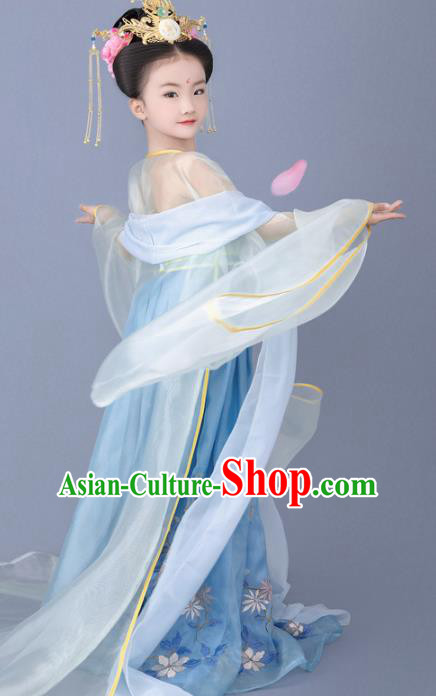 Chinese Ancient Children Hanfu Dress Traditional Tang Dynasty Princess Replica Costumes for Kids