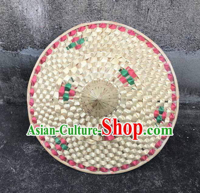Handmade Chinese Pineapple Straw Hat Traditional Bamboo Hat Craft