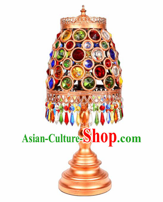 Southeast Asia Traditional Desk Lantern Thailand Handmade Grass Lanterns