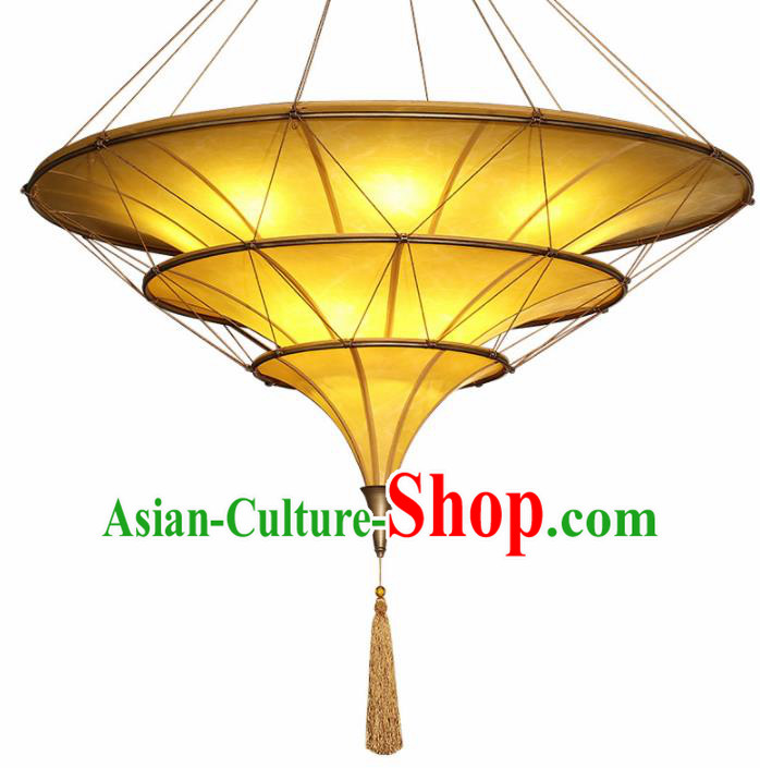 Asian Traditional Imitation Sheepskin Ceiling Lantern Thailand Handmade Lanterns Hanging Lamps