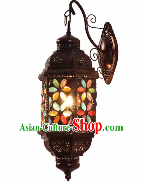 Southeast Asia Traditional Iron Grass Wall Lantern Thailand Handmade Lanterns