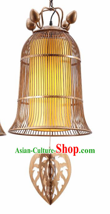 Asian Traditional Iron Yellow Ceiling Lantern Thailand Handmade Lanterns Hanging Lamps