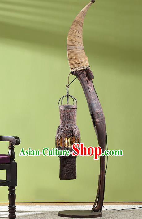 Asia Chinese Traditional Wood Floor Lantern Thailand Handmade Lanterns