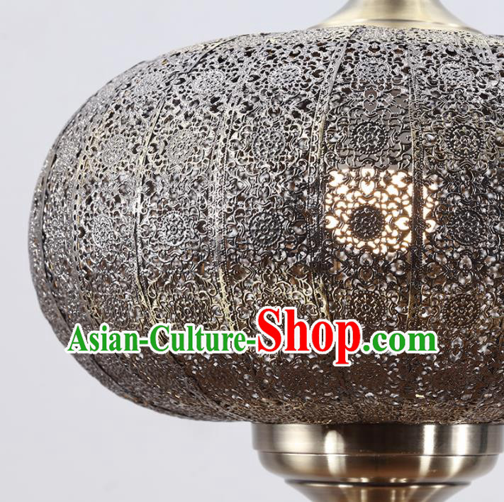 Asian Traditional Iron Carving Ceiling Lantern Thailand Handmade Lanterns Hanging Lamps