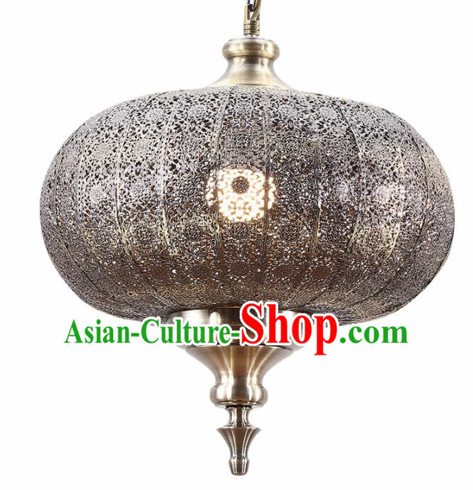 Asian Traditional Iron Carving Ceiling Lantern Thailand Handmade Lanterns Hanging Lamps