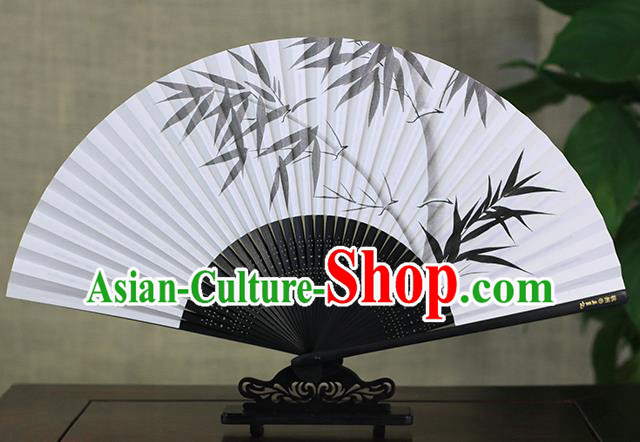 Traditional Chinese Ink Painting Bamboo Landscape Art Paper Fan China Bamboo Accordion Folding Fan Oriental Fan