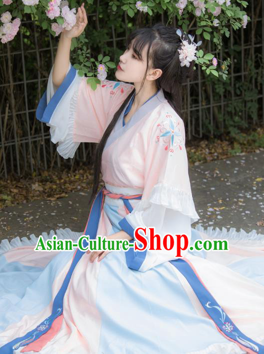 Traditional Chinese Ancient Royal Princess Hanfu Dress Jin Dynasty Patrician Lady Historical Costumes for Women