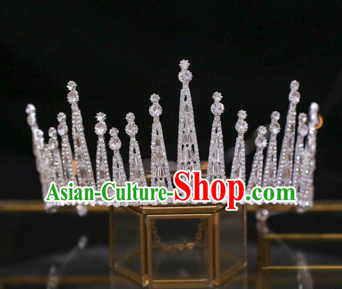 Top Grade Bride Baroque Royal Crown Wedding Hair Accessories for Women