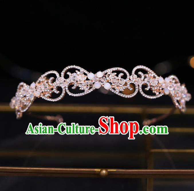 Top Grade Bride Baroque Crystal Hair Clasp Royal Crown Wedding Hair Accessories for Women