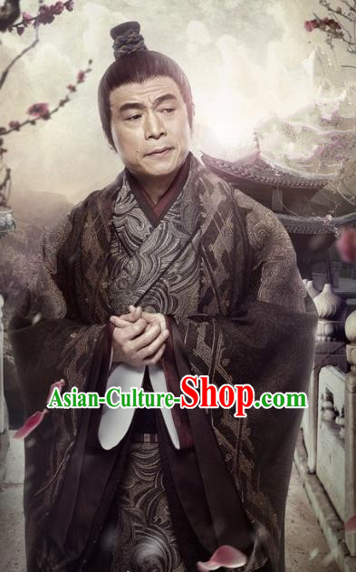 Historical Drama Love is More Than A Word Chinese Ancient Rich Steward Costume for Men