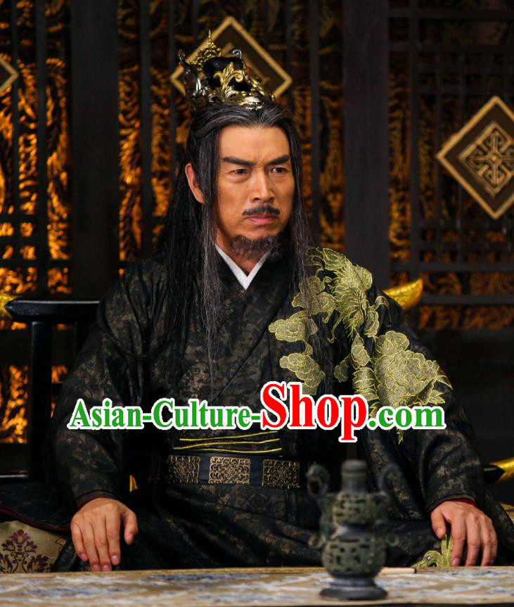 Chinese Ancient Minister Clothing Historical Drama Devastating Beauty Yi Cangqun Costume and Headpiece for Men