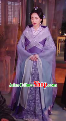 Chinese Ancient Patrician Countess Hanfu Dress Drama The Love Lasts Two Minds Costume and Headpiece for Women