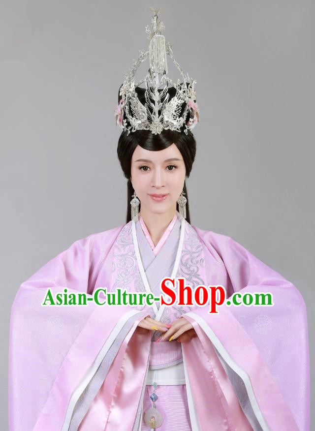 Chinese Historical Drama Swords of Legends Ancient Imperial Consort Shu Costume and Headpiece for Women