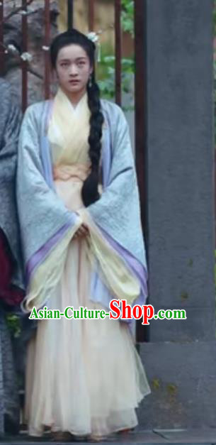 Chinese Drama Princess Silver Ancient Teahouse Hostess Man Yao Historical Costume and Headwear for Women