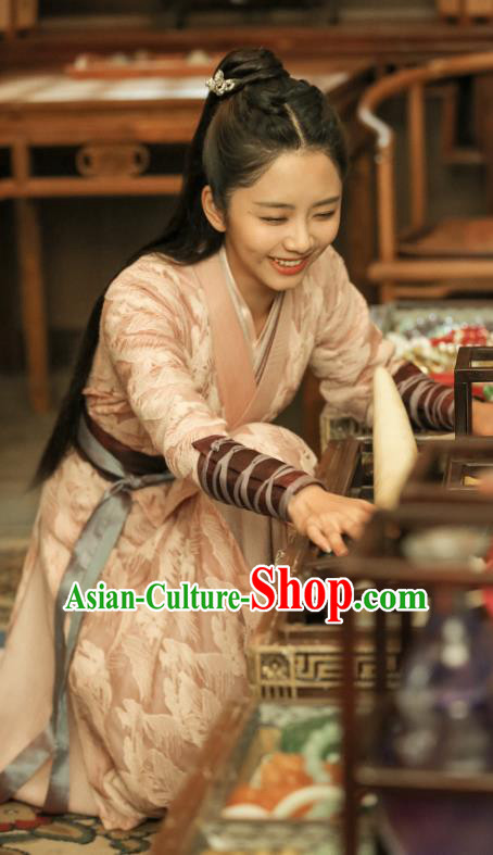 Chinese Historical Drama Ancient Ming Dynasty Female Constable Yuan Jinxia Hanfu Dress Under the Power Costume and Headpiece for Women