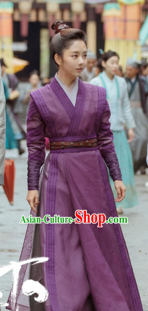 Chinese Historical Drama Ancient Ming Dynasty Female Swordsman Yuan Jinxia Hanfu Dress Under the Power Costume and Headpiece for Women