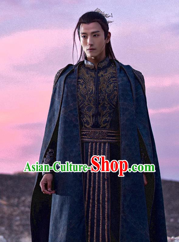 Drama The Legend of Jade Sword Chinese Ancient Swordsman Dong Qi Costume and Headpiece Complete Set