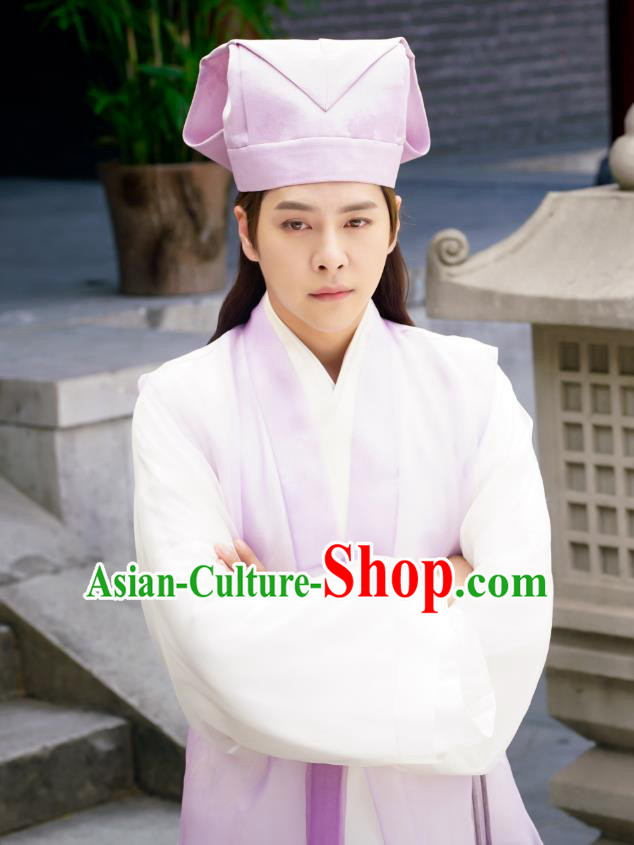 Drama The Dark Lord Chinese Ancient Ming Dynasty Scholar Ye Xiaotian Costume and Headpiece Complete Set