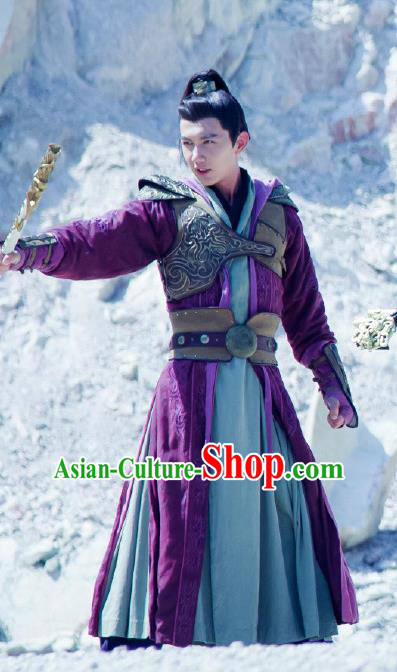 Chinese Ancient Knight Hanfu Clothing and Headdress Drama The Taosim Crandmaster Swordsman Han Shang Costumes