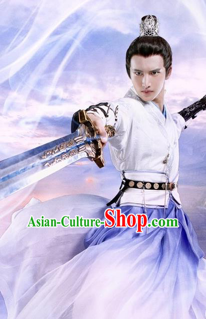 Chinese Ancient Martial Taoist Clothing and Hairdo Crown Drama The Taosim Crandmaster Swordsman Kun Lun Costumes