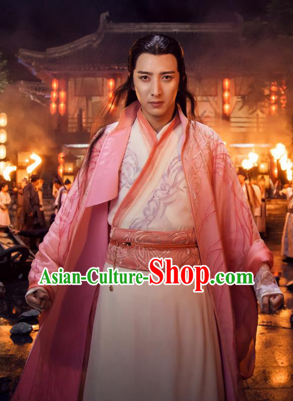 Chinese Ancient Hanfu Clothing and Jade Hairpin Drama The Taosim Crandmaster Young Swordsman You Ran Costumes and Headdress