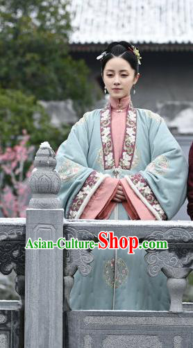 Chinese Ancient Garment Manchu Apparels Qipao Dress and Hair Jewelries Drama Dreaming Back to the Qing Dynasty Concubine Zheng Costumes
