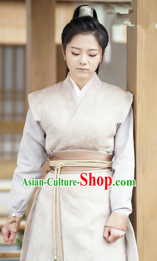 Chinese Ancient Female Swordsman Garment Drama To Get Her Apparels Dress and Hairdo Crown Princess Tu Siya Costumes