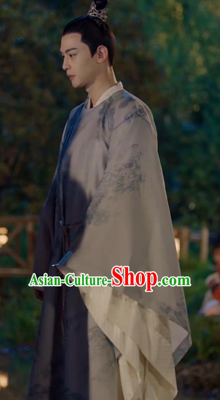 Chinese Ancient Royal Prince Garment and Headwear Drama To Get Her Royal Highness Tu Siyi Apparels Clothing