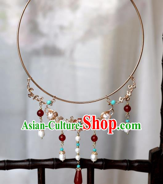 Chinese Ancient Princess Golden Carps Necklace Women Accessories Necklet Jewelry