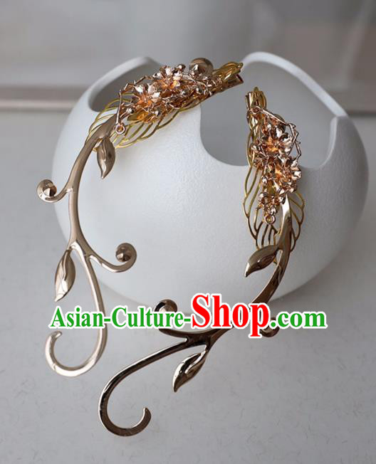 Chinese Ancient Golden Hair Claws Women Headwear Hairpin Hanfu Hair Accessories Hair Sticks