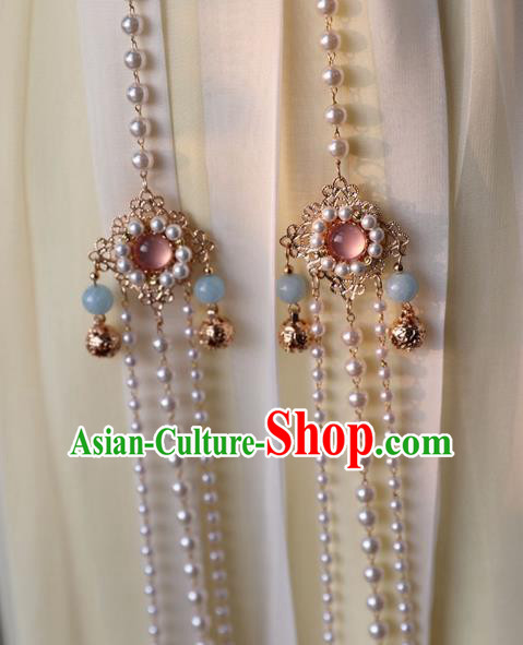 Chinese Ancient Princess Pendant Women Accessories Pearls Tassel Waist Jewelry