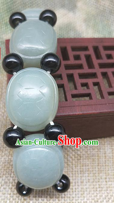 Chinese Ancient Hanfu Jade Bangle Accessories Hetian Jade Jewelry Turtle Shell Bracelet