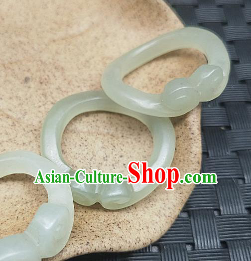 Chinese Ancient Hanfu Jade Ring Hetian Jade Jewelry Finger Accessories